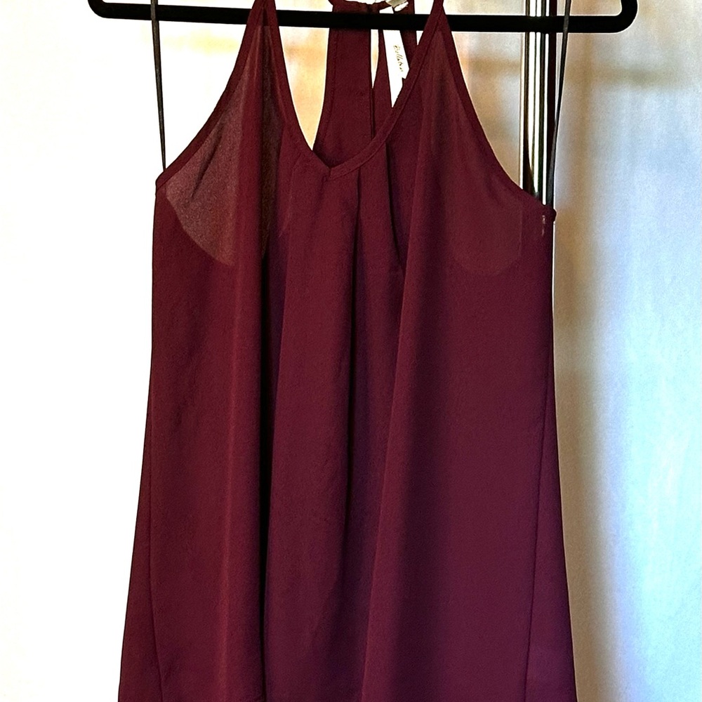 Bellatrix Deep Red Sleeveless Top